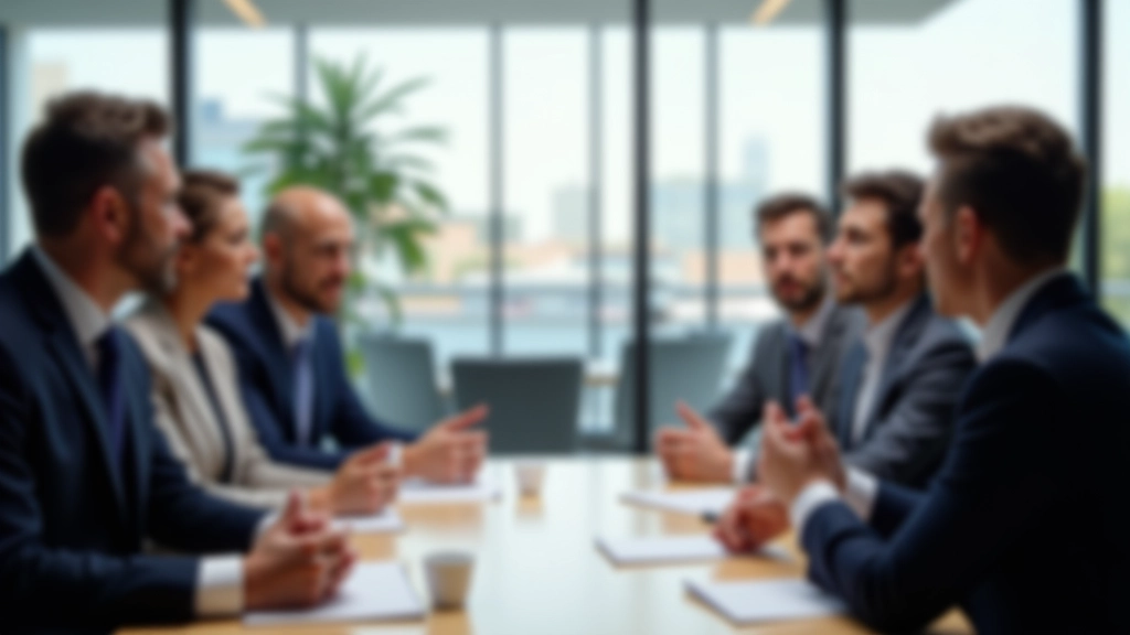 Grupo de profissionais em discussão acalorada durante reunião de trabalho