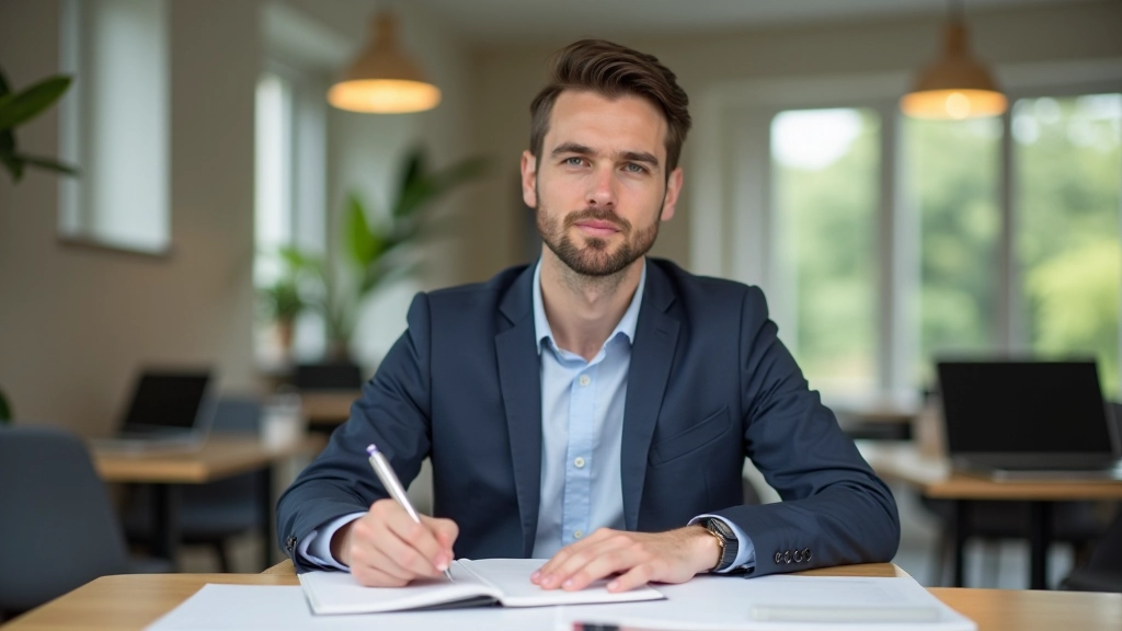 Pessoa estudando e praticando conversação em inglês com anotações